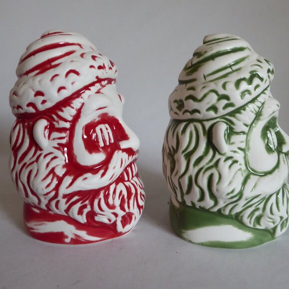 NEW 2020 LOST TEMPLE TRADERS SHRUNKEN SANTA CLAUS HEAD CERAMIC TIKI MUG SET - Picture 4 of 13